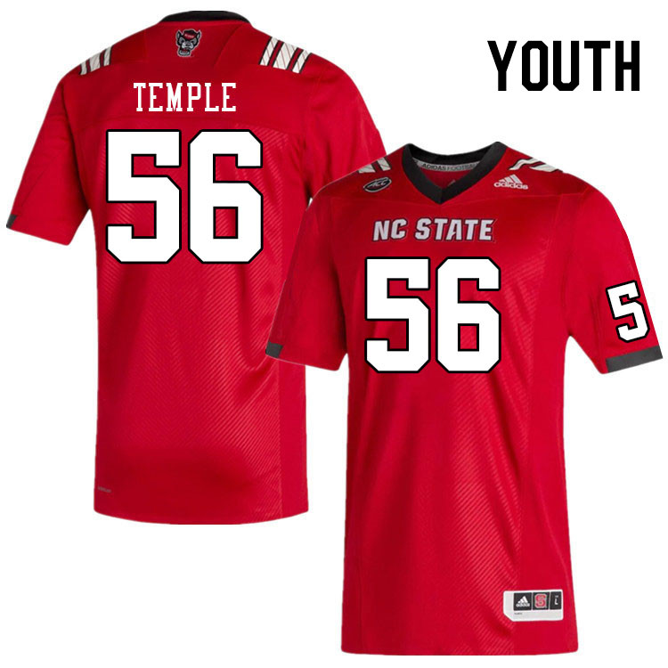 Youth #56 Levi Temple NC State Wolfpack College Football Jerseys Stitched Sale-Red